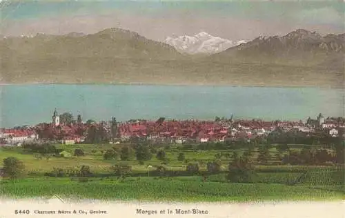 AK / Ansichtskarte  MORGES_VD Panorama Blick gegen Mont Blanc Alpen