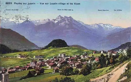 AK / Ansichtskarte  Feydey-sur-Leysin_VD Vur sur le village et les Alpes
