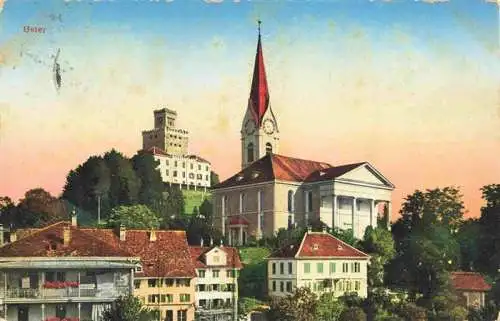 AK / Ansichtskarte  Uster_ZH Ansicht mit Kirche