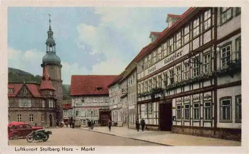 AK / Ansichtskarte 73988952 Stolberg_Harz Markt Hotel Fachwerkhaus Stadtzentrum