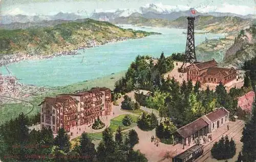 AK / Ansichtskarte  Uetliberg_uetliberg_ZH Panorama aus der Vogelperspektive Litho