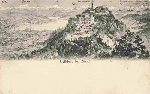 AK / Ansichtskarte  Uetliberg_uetliberg_ZH Panorama Kuenstlerkarte