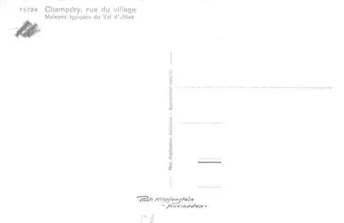 AK / Ansichtskarte  Champery_VS Rue du village Maisons typiques du Val d'Jlliez