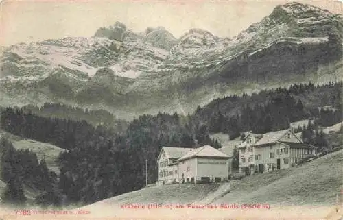 AK / Ansichtskarte  Kraezerle_1115m_Saentis_AR Berggasthaus am Fusse des Saentis Appenzeller Alpen