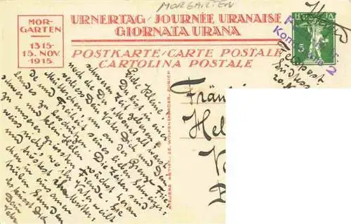 AK / Ansichtskarte  Morgarten_ZG Urnertag Journée Uranaise Feldpost Kuenstlerkarte