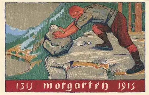 AK / Ansichtskarte  Morgarten_ZG Urnertag Journée Uranaise Kuenstlerkarte