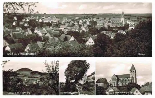 AK / Ansichtskarte  Waldstetten_Wuerttemberg_Ostalbkreis_BW Panorama Blick vom Rechberg Reiterleskapelle Motiv mit Kirche