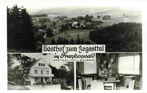 AK / Ansichtskarte 73989086 Gottsmannsgruen_Wald Gasthof zum Zegasttal Gastraum Panorama Frankenwald