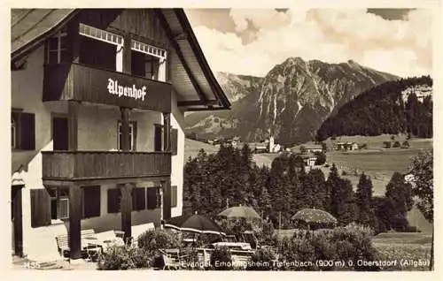 AK / Ansichtskarte  Tiefenbach_Oberstdorf Ev. Erholungsheim Alpenhof Panorama Allgaeuer Alpen