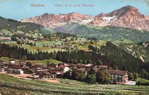 AK / Ansichtskarte  Chesieres_VD Panorama Villars et le grand Muveran