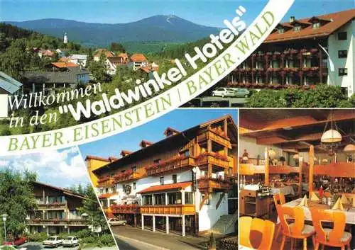 AK / Ansichtskarte 73989121 Bayerisch_Eisenstein Waldwinkel Hotels Restaurant Cafe Waldspitze Gastraeume