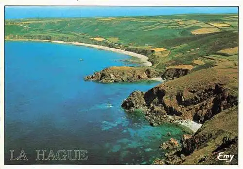 AK / Ansichtskarte  La_Hague_Vauville Vue aerienne sur la baie d'Ecalgrain
