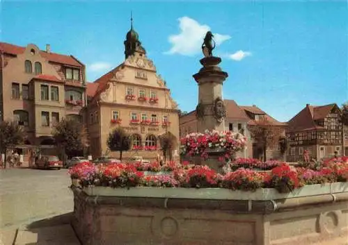 AK / Ansichtskarte  Rodach_Bad_Rodach_Coburg Marktplatz Brunnen