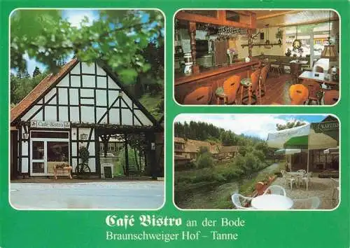 AK / Ansichtskarte 73989157 Tanne_Harz Cafe Bistro an der Bode Gastraum Terrasse