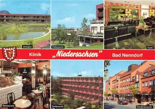 AK / Ansichtskarte 73989158 Bad_Nenndorf Klinik Niedersachsen Anlagen Teilansicht Halle Restaurant Vorderansicht