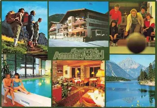 AK / Ansichtskarte 73989213 Reutte_Tirol_AT Alpenhotel Ammerwal Wandern Hallenbad Kegelbahn Gastraum Seepanorama