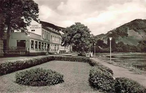 AK / Ansichtskarte  Boppard_Rhein_Rheinland-Pfalz Rheinanlagen mit Hotel Rheineck