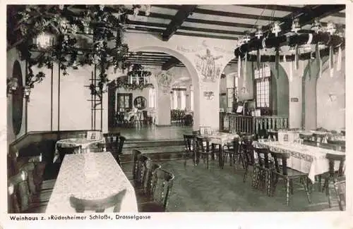 AK / Ansichtskarte  RueDESHEIM_am_Rhein Weinhaus zum Ruedesheimer Schloss Gastraum