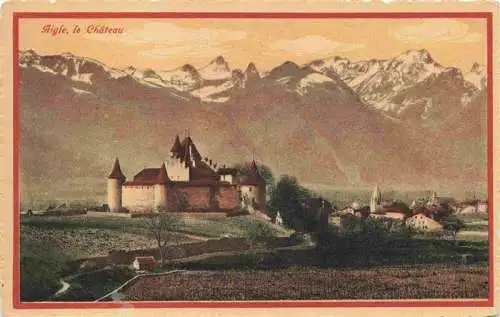 AK / Ansichtskarte  Aigle_VD Château et les Alpes