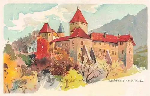 AK / Ansichtskarte  Blonay-sur-Vevey_Blonay-Saint-Legier_VD Château Schloss Kuenstlerkarte