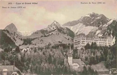 AK / Ansichtskarte  Caux_Montreux_VD Panorama et Grand Hôtel Rochers de Naye