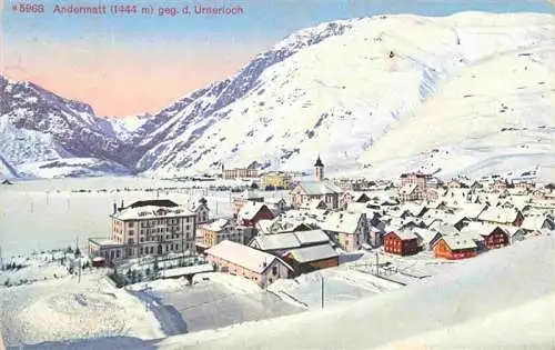 AK / Ansichtskarte  Andermatt_UR Winterpanorama Blick gegen Urnerloch