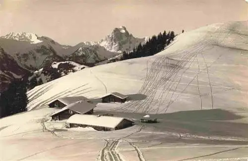 AK / Ansichtskarte  Hornberg_Saanenmoeser_BE Winterpanorama Gummfluh