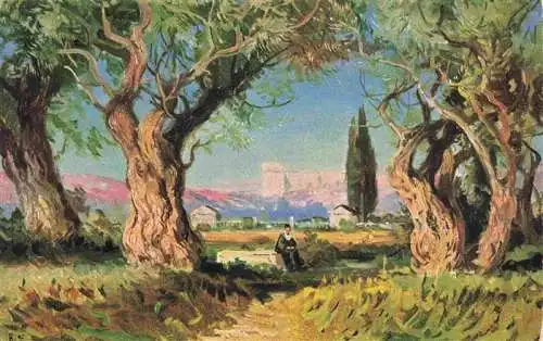 AK / Ansichtskarte  Gethsemane_Gethsemani_Israel Der Garten Gethsemane Kuenstlerkarte