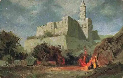 AK / Ansichtskarte  Jerusalem__Yerushalayim_Israel Die Citadelle von Jerusalem Kuenstlerkarte