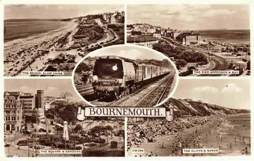 AK / Ansichtskarte  Bournemouth_UK The Beach Alum Chine The Square Gardens The Pier Approach Bay The Cliffs and Sands