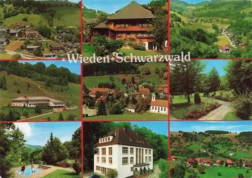 AK / Ansichtskarte 73989370 Wieden__Schwarzwald_BW Schwarzwaldhaeuser Panorama Wassertreten Hotel Park