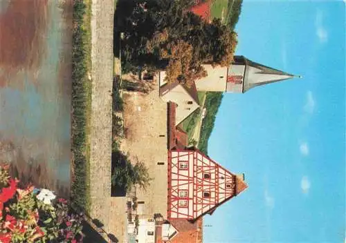 AK / Ansichtskarte  Niedernhall_BW Kirche Fachwerkhaus