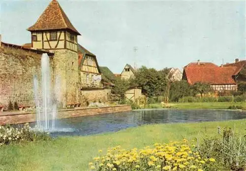 AK / Ansichtskarte 73989376 Michelstadt_Odenwald_Hessen Stadtgarten mit alter Stadtmauer