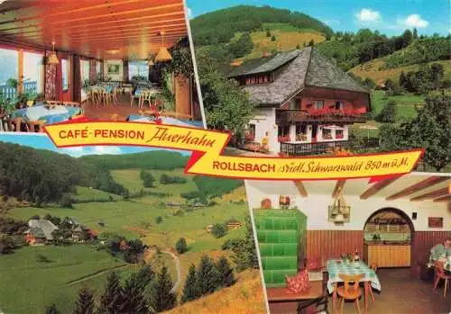 AK / Ansichtskarte  Rollsbach Cafe Pension Auerhahn Gastraeume Panorama