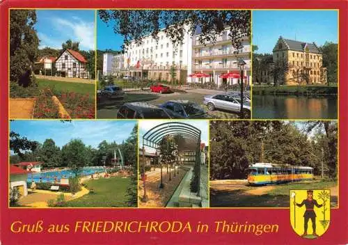 AK / Ansichtskarte 73989413 Friedrichroda Heimatstube Treff-Hotel Thueringer Wald Schloss Reinhardsbrunn An der Marktstrasse Thueringerwaldbahn