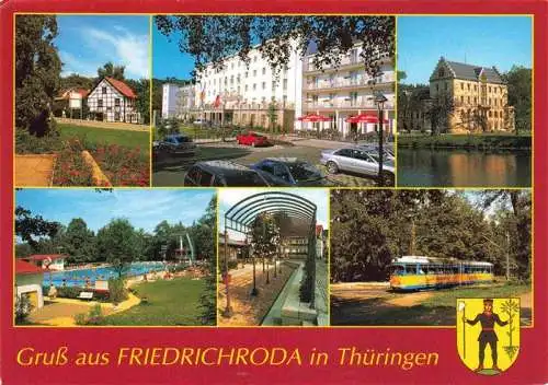 AK / Ansichtskarte  Friedrichroda Heimatstube Treff-Hotel Thueringer Wald Schloss Reinhardsbrunn An der Marktstrasse Thueringerwaldbahn