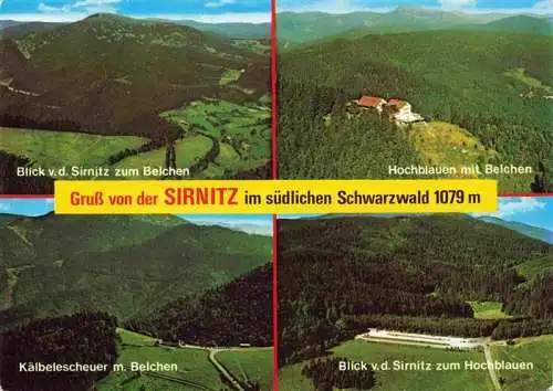 AK / Ansichtskarte 73989439 Sirnitz_Badenweiler_BW Blick von der Sirnitz zum Belchen zum Hochblauen und Kaelbelescheuer