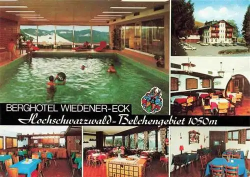 AK / Ansichtskarte  Wieden__Schwarzwald_BW Berghotel Wiedener Eck Gastraeume Hallenbad