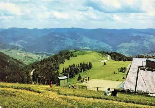 AK / Ansichtskarte  Schoenau_Schwarzwald Berghotel Belchenhaus Panorama Skilift