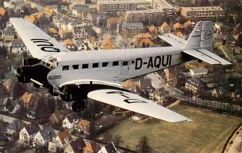 AK / Ansichtskarte  Flugzeuge_Zivil Junkers Ju 52 D-AQUI Berlin Tempelhof