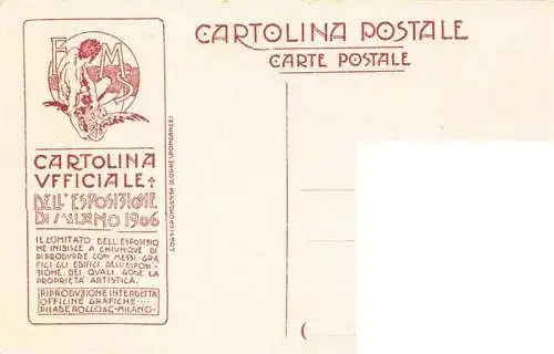 AK / Ansichtskarte 73989519 MILANO_Mailand_IT Esposizione di Milano 1906 Previdenza Cartolina Officiale