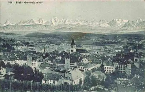 AK / Ansichtskarte  Biel_Bienne_BE Generalansicht Alpenpanorama