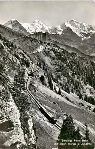 AK / Ansichtskarte  Zahnradbahn_Rack_Railway-- Schynlge Platte Bahn Eiger Moench Jungfrau