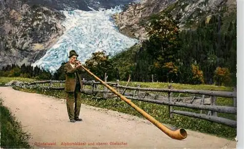 AK / Ansichtskarte  Alphorn_Cor_des_Alpes-- Grindelwald Blaeser Gletscher