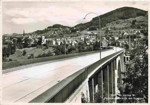 AK / Ansichtskarte  St_Gallen_SANKT_GALLEN_SG Fuerstenlandbruecke mit Bruggen