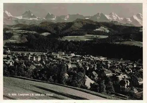 AK / Ansichtskarte  Langnau__Emmental_BE Panorama und die Alpen