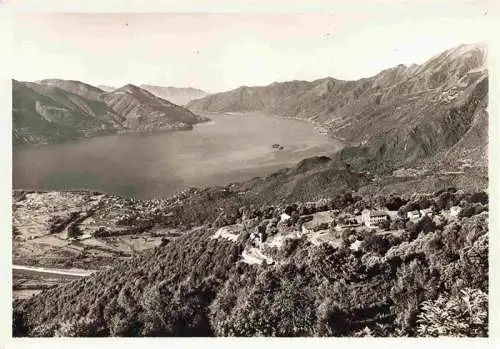 AK / Ansichtskarte  Monte-Bre_Lugano_TI Vista su Ascona e Lago di Lugano