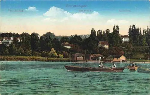 AK / Ansichtskarte  Ermatingen_Untersee_TG Villa Seefeld Badeanstalt Lilienberg Bootfahren
