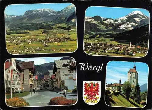 AK / Ansichtskarte 73989909 Woergl__Kufstein_Tirol_AT Fliegeraufnahmen Ortspartie Schloss