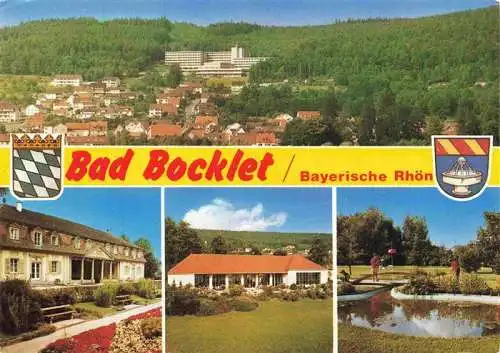 AK / Ansichtskarte 73989952 Bad_Bocklet Panorama Stahlquelle Kurhaus Minigolfplatz